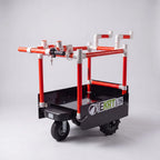 e-KRT electric beach cart with Red PVC tubing