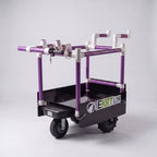 e-KRT electric beach cart with Purple PVC tubing